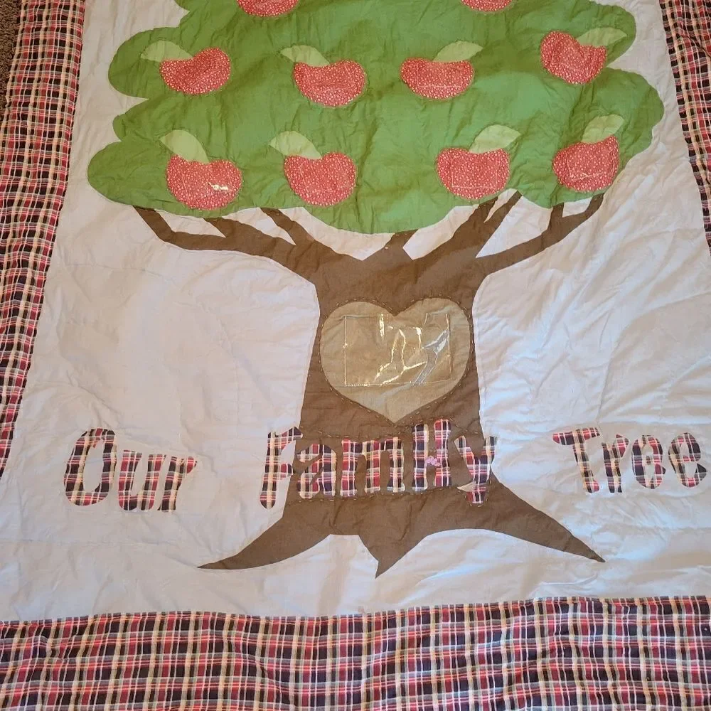 Quilted Photo Throw Our Family Tree Photo Inserts New Family Pictures Gift